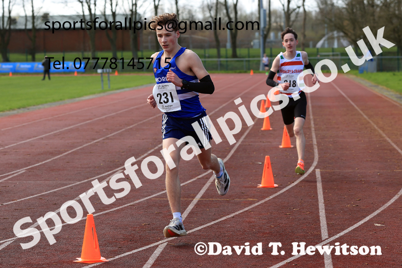 Boys Under-15s Young Athletes 5k, 2026 Northern Mens 12 and Womens 6 Stage Road Relays and Young Athletes 5k, Sheepmount Stadium, Carlisle. Photo: David T. Hewitson/Sports for All Pics